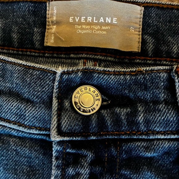 Everlane Way High Straight Jeans Size 27 Vintage Indigo - Picture 2 of 4